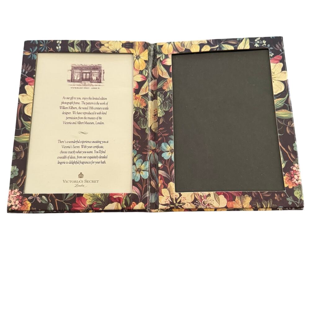 Victorias Secret Double Flower Frame 4x6 Blue Pink William Kilburn Cottage Core